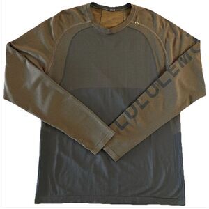 Lululemon Metal Vent Tech 2.0 Long Sleeve L Enamel Green Obsidian Training Top